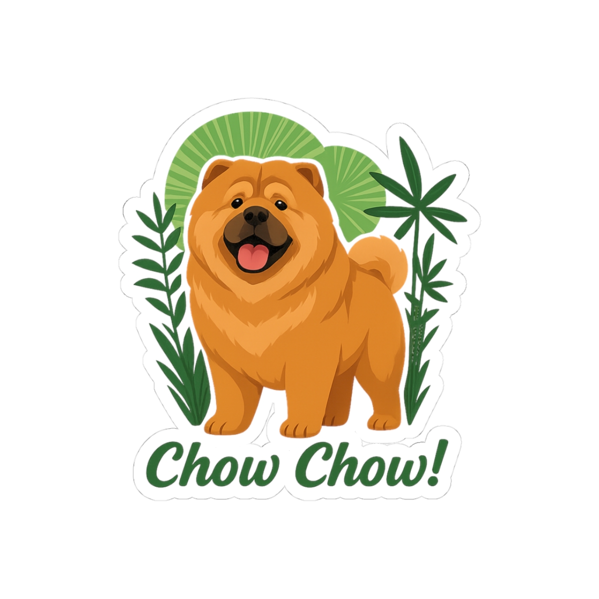 Fluffy Chow Chow Sticker