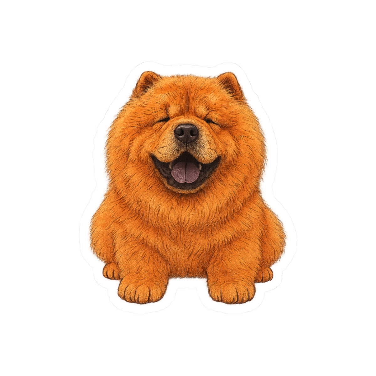 Chow Chow Paws Sticker | Cute Fluffy Dog Vinyl Decal