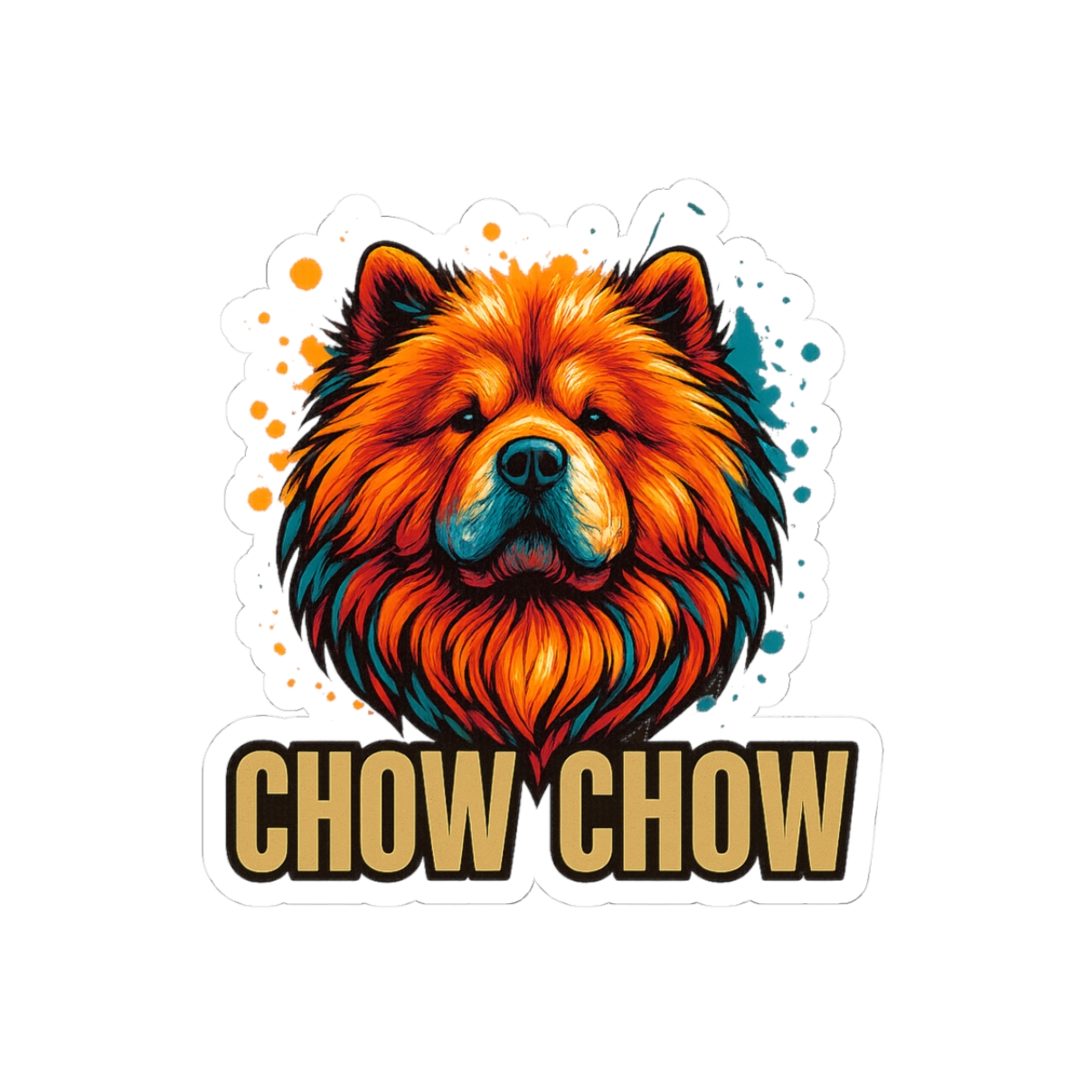 Chow Chow Sticker | Cute Fluffy Lion Mane Vinyl Decal