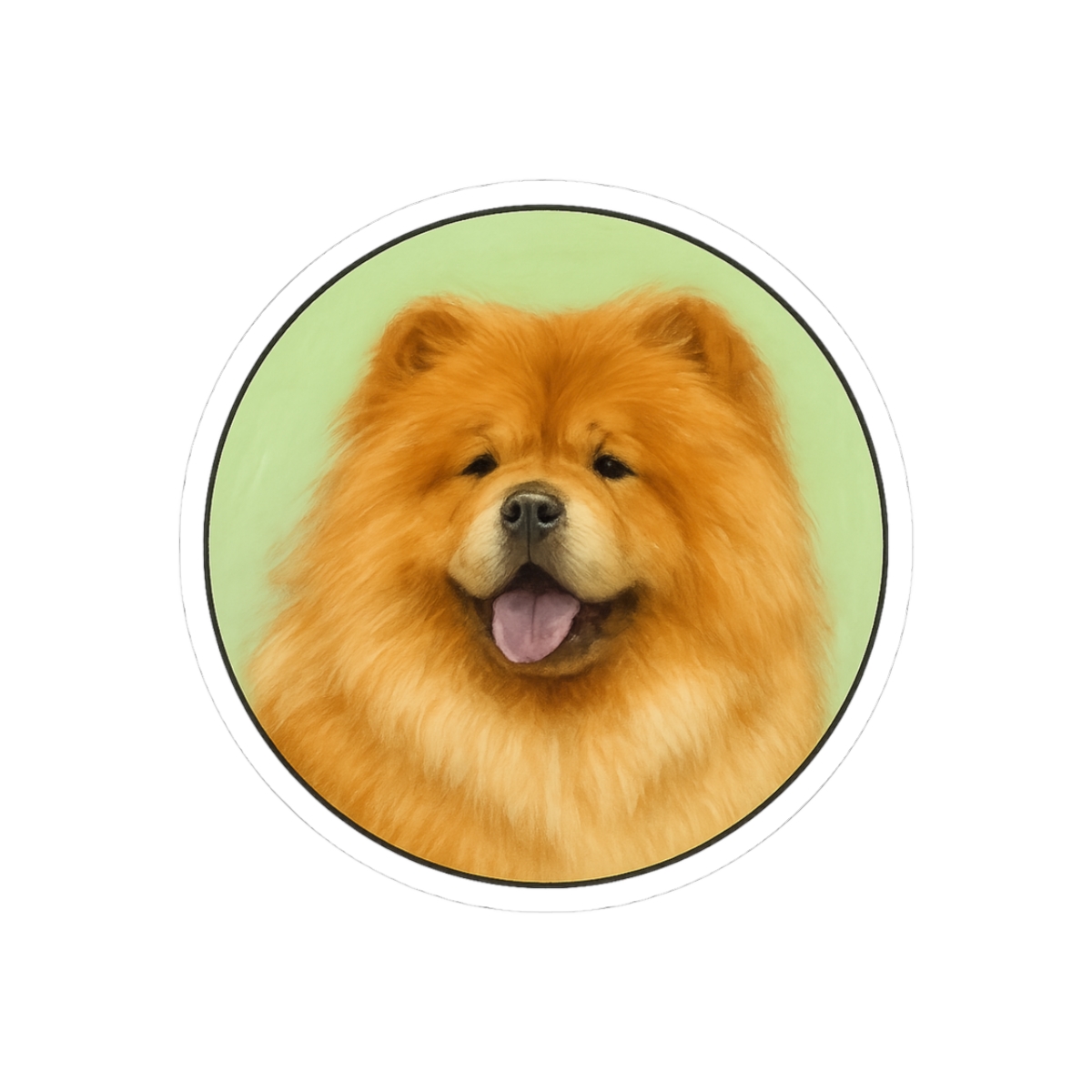 Chow Chow Fluffy Lion Dog Sticker | Adorable Vinyl Decal